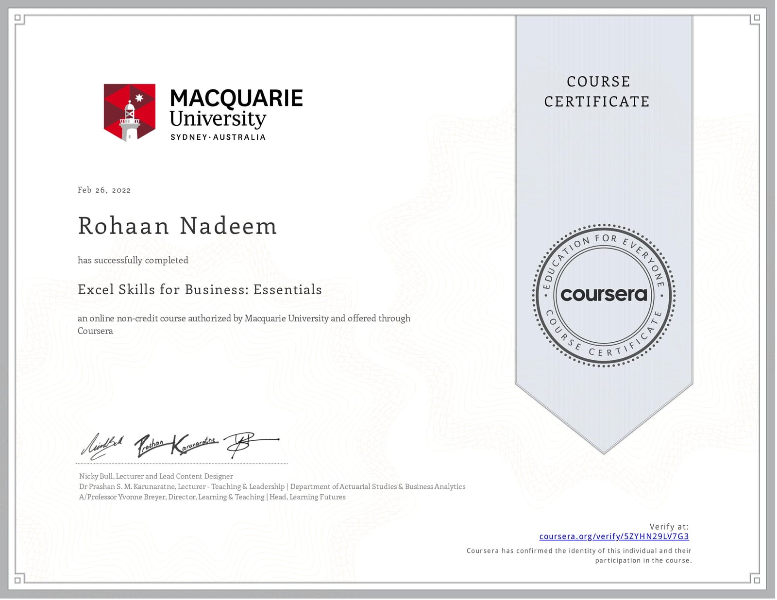 Excel Skills for Business Essentials